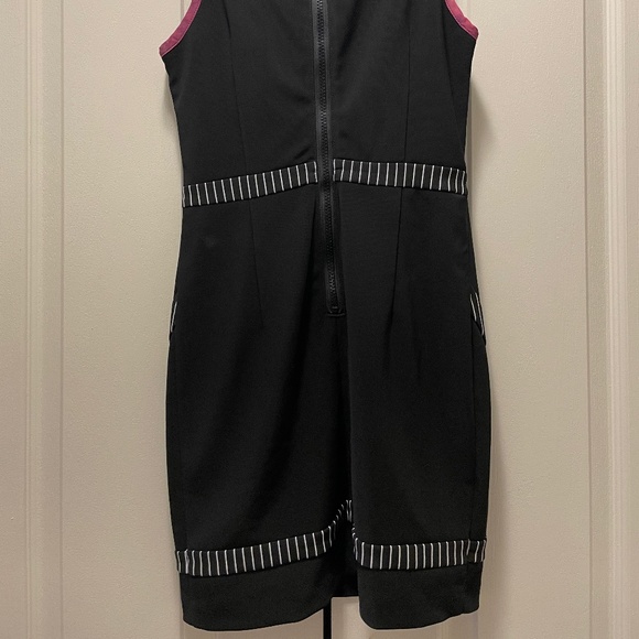 Black Mini Dress with Multicolor Edging - Picture 4 of 5